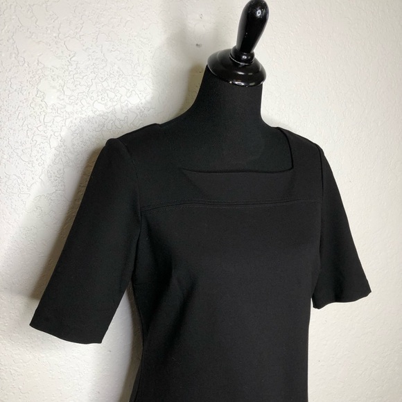 WHBM black white drop waist houndstooth skirt dress size 8 - Picture 2 of 16